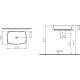 Раковина VitrA Shift 7075B083-0016 55 см, черная, прямоугольная, цвет черный