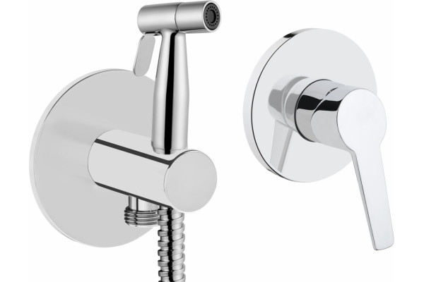 Гигиенический душ VitrA A49271EXP со смесителем, С ВНУТРЕННЕЙ ЧАСТЬЮ, хром