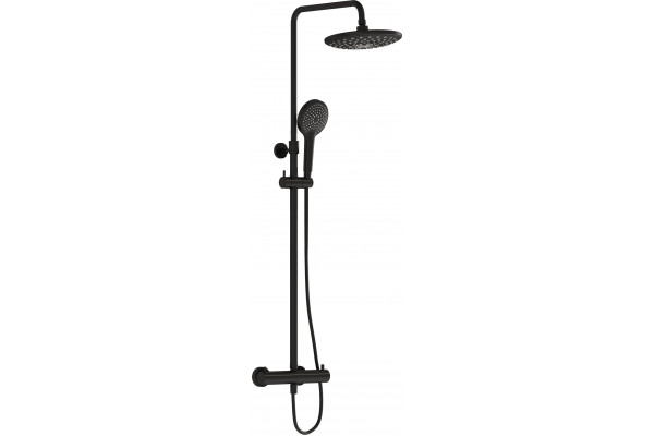 Душевая стойка VitrA AquaHeat A4720536 матовая черная цвет черный, штанга 122.8 см