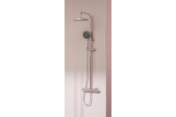 Душевая стойка VitrA AquaHeat A47201EXP хром, штанга 122.8 см, шланг пластиковый 150 см