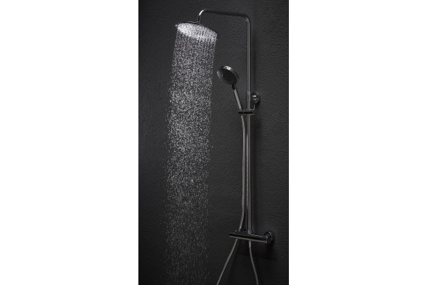 Душевая стойка VitrA AquaHeat A47201EXP хром, штанга 122.8 см, шланг пластиковый 150 см