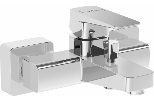 Смеситель VitrA Root Square A42737EXP для ванны с душем, хром, однорычажный