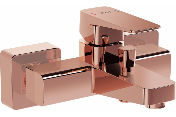 Смеситель VitrA Root Square A4273726EXP для ванны с душем, медный, однорычажный, медь