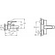 Смеситель VitrA Root Round A42725EXP для ванны с душем, хром, однорычажный, длина излива 16.5 см