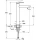 Смеситель для раковины VitrA Origin A4255836 матовый черный однорычажный, высота излива 25.6 см