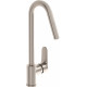 Смеситель VitrA Root Round A4274234EXP для кухонной мойки, никель, однорычажный, сталь