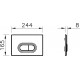 Кнопка смыва VitrA Loop 740-0511 черный матовый механическая,  в современном стиле