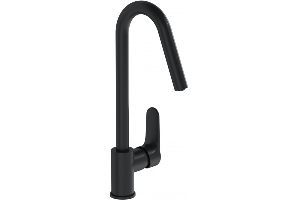 Смеситель для кухни VitrA Root Round A4274236EXP черный матовый однорычажный, высота излива 23.5 см