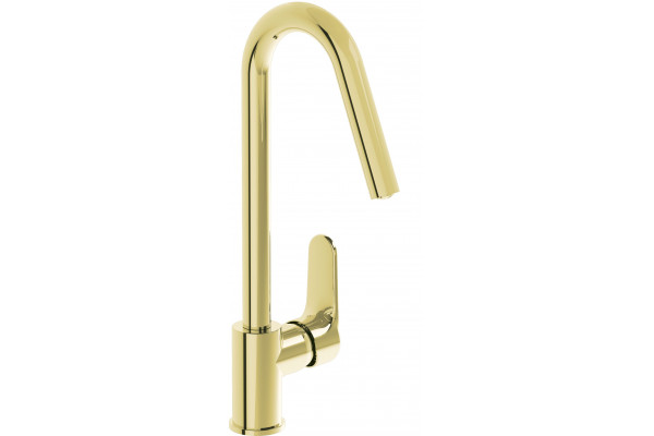 Смеситель для кухни VitrA Root Round A4274223EXP золото однорычажный, высота излива 23.5 см