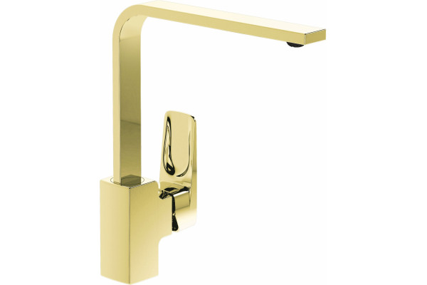 Смеситель для кухни VitrA Root Square A4275323EXP золото однорычажный, длина излива 21 см