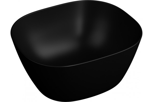 Раковина VitrA Plural 7811B483-0016 высокая, матовая чёрная, квадратная, цвет черный