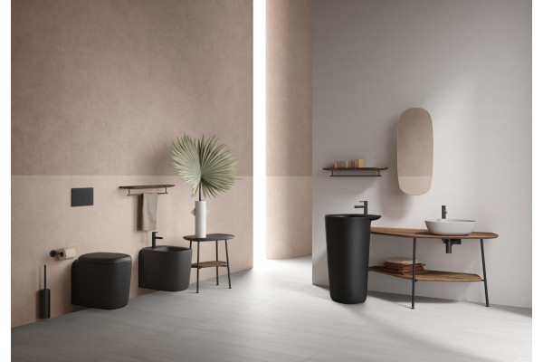 Унитаз подвесной VitrA Plural 7830B483-0075 матовый черный 36x54.5 см