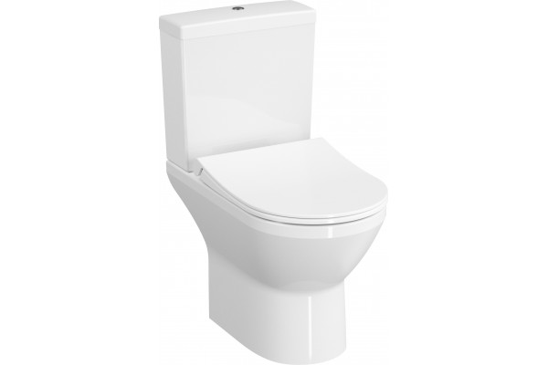 Унитаз-компакт VitrA Integra Round Open-Back 9833B003-7206 с микролифтом, белый, 39x62 см