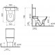 Унитаз-компакт VitrA Integra Round Open-Back 9833B003-7206 с микролифтом, белый, 39x62 см