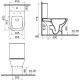 Унитаз-компакт VitrA Integra Square Open-Back 9833B003-7205 с микролифтом, белый, 40x62 см