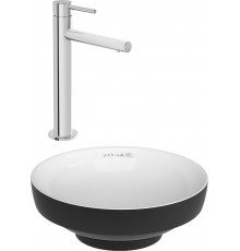 Комплект Раковина VitrA Water jewels 4334B097 круглая + Смеситель VitrA Origin для раковины