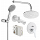 Душевой комплект VitrA Solid S A49287EXP С ВНУТРЕННЕЙ ЧАСТЬЮ хром, шланг пластиковый 150 см