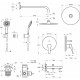 Душевой комплект VitrA Solid S A49287EXP С ВНУТРЕННЕЙ ЧАСТЬЮ хром, шланг пластиковый 150 см