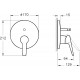 Душевой комплект VitrA Solid S A49287EXP С ВНУТРЕННЕЙ ЧАСТЬЮ хром, шланг пластиковый 150 см