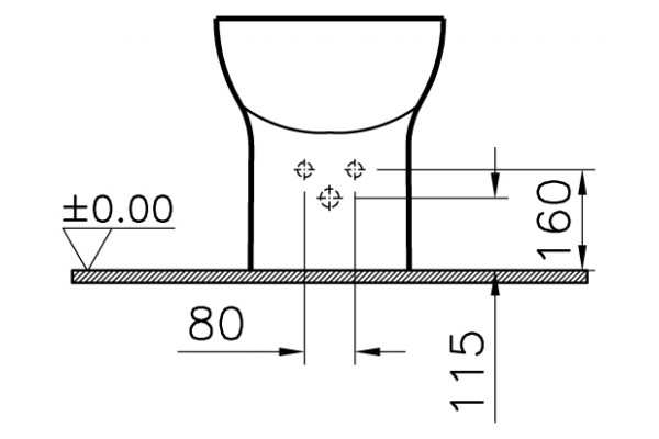 Биде напольное VitrA S20 5509B003 цвет белый, овальное, 36x54 см