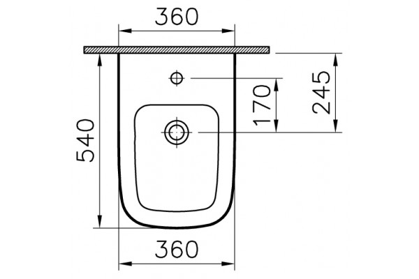 Биде напольное VitrA S20 5509B003 цвет белый, овальное, 36x54 см