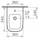 Биде напольное VitrA S20 5509B003 цвет белый, овальное, 36x54 см