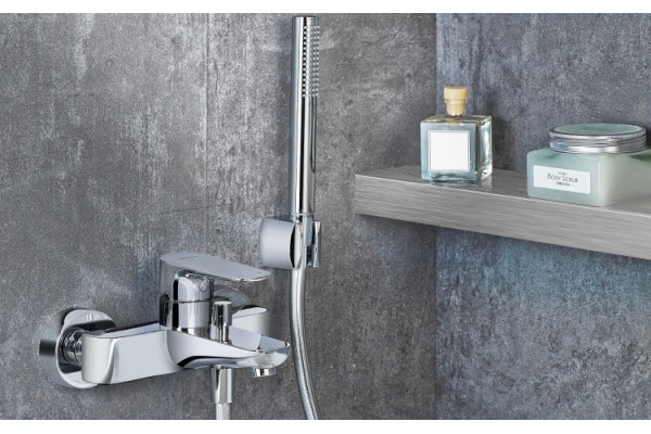 Смеситель VitrA Axe S для ванны с душем, однорычажный, хром, длина излива 16.8 см