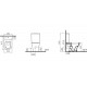 Унитаз-компакт VitrA Zentrum Open-back 9824B003-7207 безободковый белый, овальный, 38x61 см