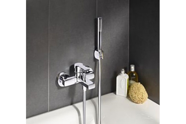 Смеситель VitrA Flo S для ванны с душем, однорычажный, хром, длина излива 16.5 см