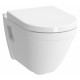 Унитаз подвесной VitrA S50 с бидеткой, белый, прямоугольный, антивсплеск, 36x52 см