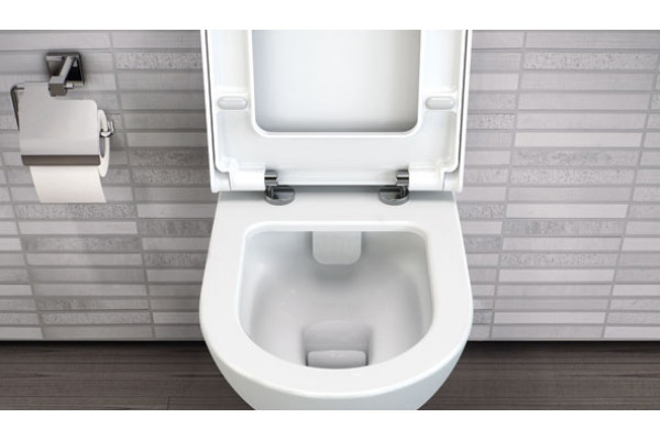 Унитаз-компакт VitrA Sento Open-Back 9830B003-7204 безободковый белый, овальный, 38.5x65 см