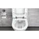 Унитаз-компакт VitrA Sento Open-Back 9830B003-7204 безободковый белый, овальный, 38.5x65 см