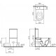 Унитаз-компакт VitrA Sento Open-Back 9830B003-7204 безободковый белый, овальный, 38.5x65 см