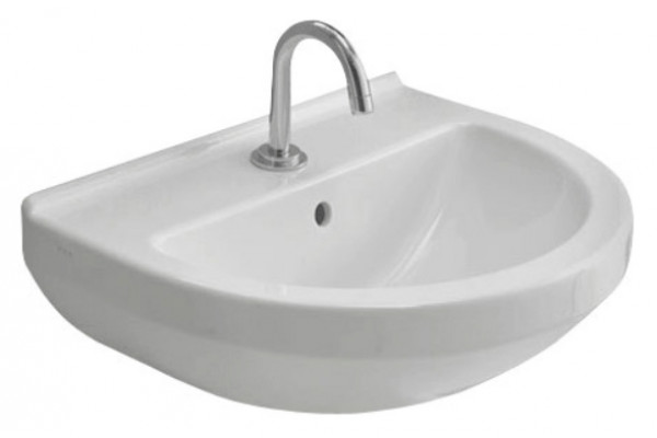 Раковина VitrA S50 5301B003 (55 см) цвет белый, полукруглая, с переливом