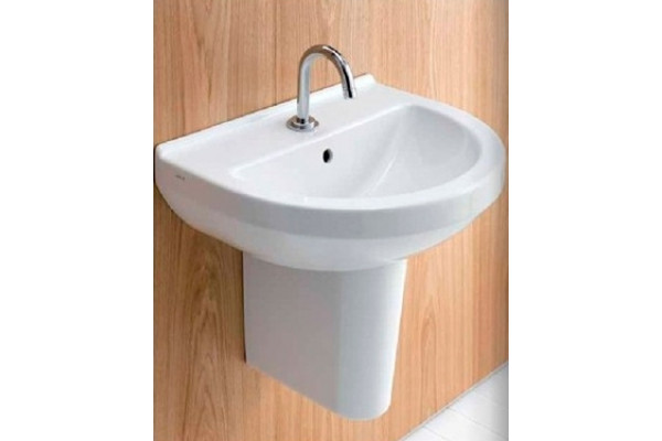 Раковина VitrA S50 5301B003 (55 см) цвет белый, полукруглая, с переливом