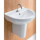 Раковина VitrA S50 5301B003 (55 см) цвет белый, полукруглая, с переливом