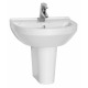 Раковина VitrA S50 5301B003 (55 см) цвет белый, полукруглая, с переливом