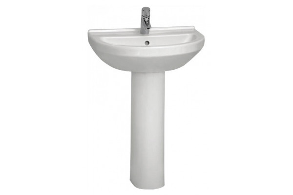 Раковина VitrA S50 5301B003 (55 см) цвет белый, полукруглая, с переливом