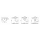 Раковина VitrA S50 5301B003 (55 см) цвет белый, полукруглая, с переливом