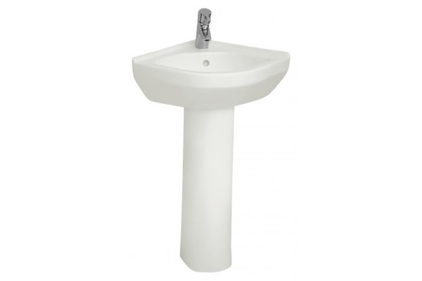 Рукомойник VitrA S50 (40 см) цвет белый, угловая, с переливом