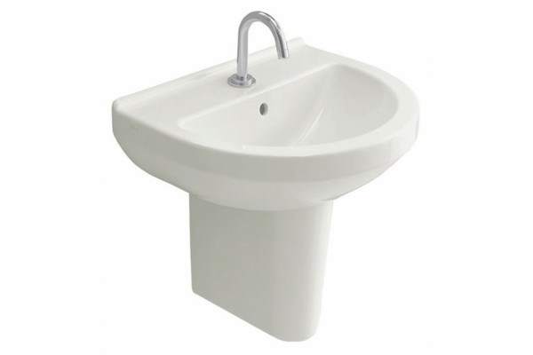 Раковина VitrA S50 5302B003 (60 см) цвет белый, полукруглая, с переливом