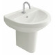 Раковина VitrA S50 5302B003 (60 см) цвет белый, полукруглая, с переливом