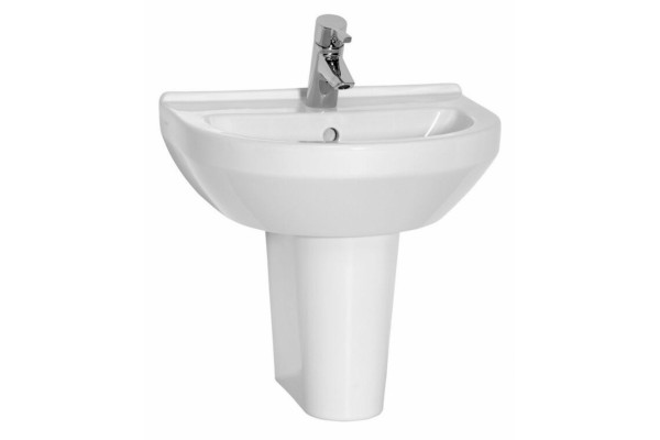 Раковина VitrA S50 5302B003 (60 см) цвет белый, полукруглая, с переливом