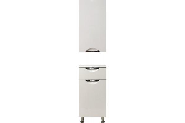 Шкаф Vod-Ok Лира 40 L, белый, левый, ручки хром