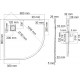 Поддон для душа Wasserkraft Leine 35T01 90x90 см четверть круга, низкий