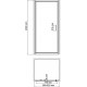 Душевая дверь в нишу Wasserkraft Salm 27I04 90 см распашная, стекло прозрачное