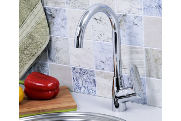 Смеситель Wasserkraft Vils 5607 для кухонной мойки однорычажный, хром