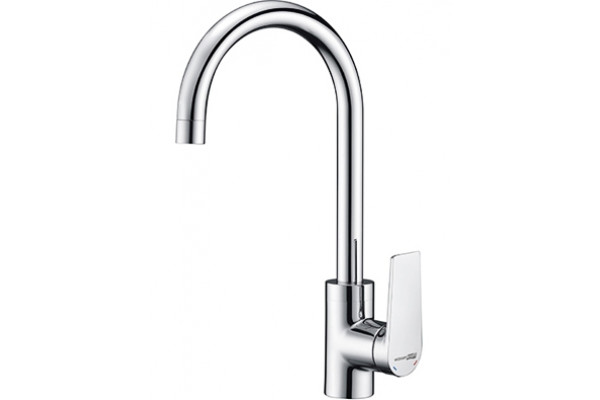 Смеситель Wasserkraft Lopau 3207 для кухонной мойки однорычажный, хром