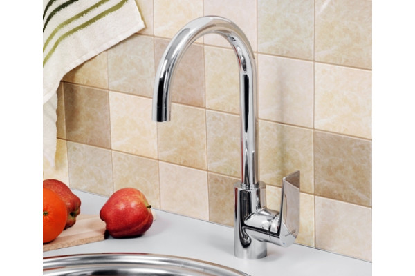 Смеситель Wasserkraft Lopau 3207 для кухонной мойки однорычажный, хром