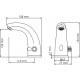 Смеситель Wasserkraft Rossel 2813 для раковины сенсорный, хром